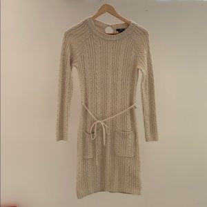 Cream sweater dress